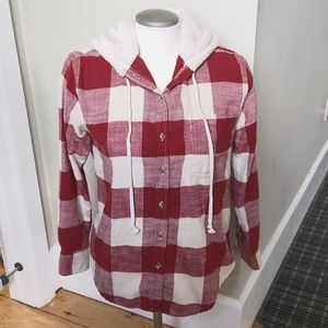 AE Hooded Checkered Jacket